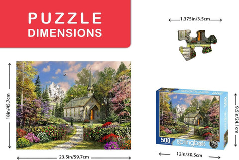 Springbok's 500 Piece Jigsaw Puzzle Mountain View Chapel |Springbok In Lebanon