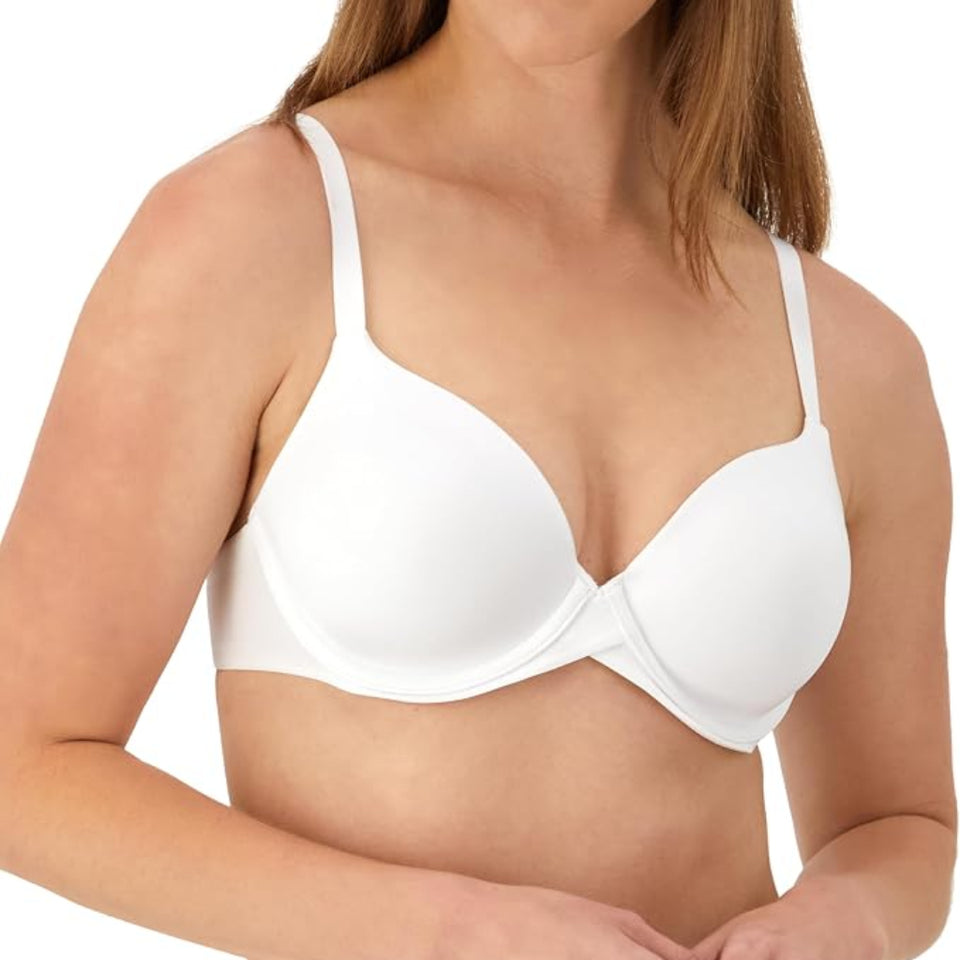 Maidenform Women's White One Fabulous Fit 2.0 Tailored Demi Bra