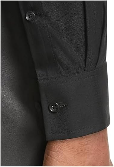 Michael Kors Men's Black Travel Stretch Trim Fit Dress Shirt |Michael Kors In Lebanon