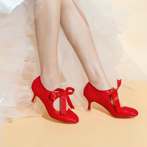 JiaJia Women's Red Heels | JiaJia In Lebanon