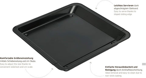 Kaiser Black Adjustable Baking Sheet 33 - 52 cm |Kaiser In Lebanon