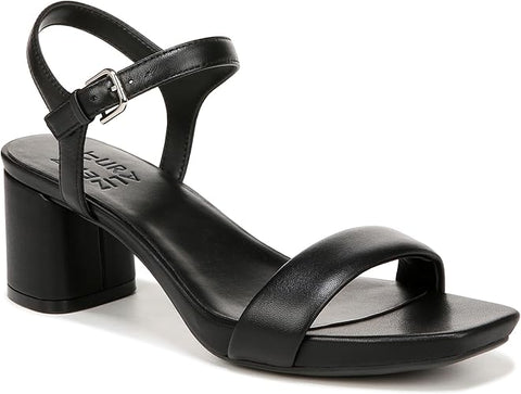 Naturalizer Women's Black Izzy Block Strap Heeled Sandals | Naturalizer in Lebanon