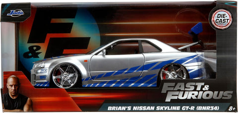 Jada Metal Model: Fast & Furious Car 1/24: Brian's Nissan Skyline GT-R|Jada In Lebanon
