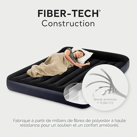 Intex Dura-Beam Standard Fiber Tech Air Mattress Built-in Electric Pump – 25.4 cm Bed Height – 272.2 kg Weight Capacity | Intex In Lebanon