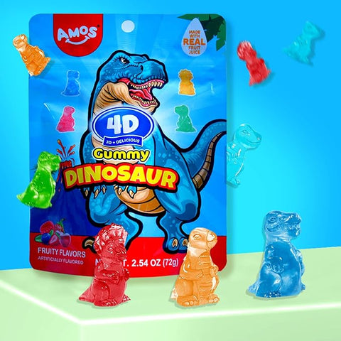 AMOS 4D Gummy Dinosaur Candy 72GR | AMOS In lebanon