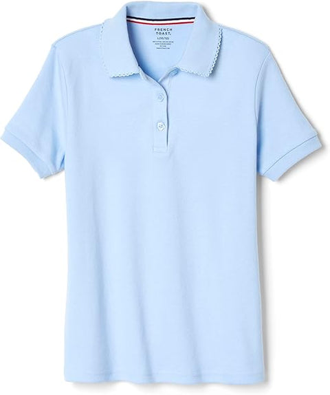 French Toast Girl's Light Blue 2-Pack Short Sleeve Polo T-Shirt  |French Toast In Lebanon