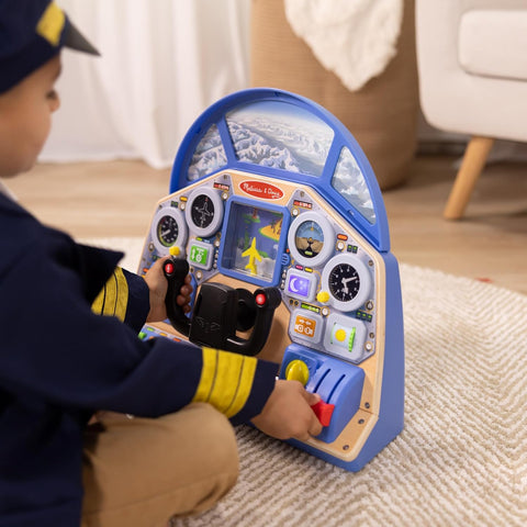 Melissa & Doug Multicolor Jet Pilot Interactive Dashboard Wooden Toy |Melissa & Doug In Lebanon