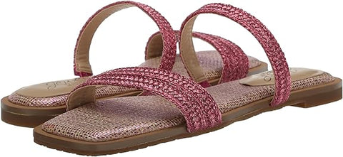 Jewel Badgley Mischka Women's Pink Helena Flat Slipper | Jewel Badgley Mischka in Lebanon