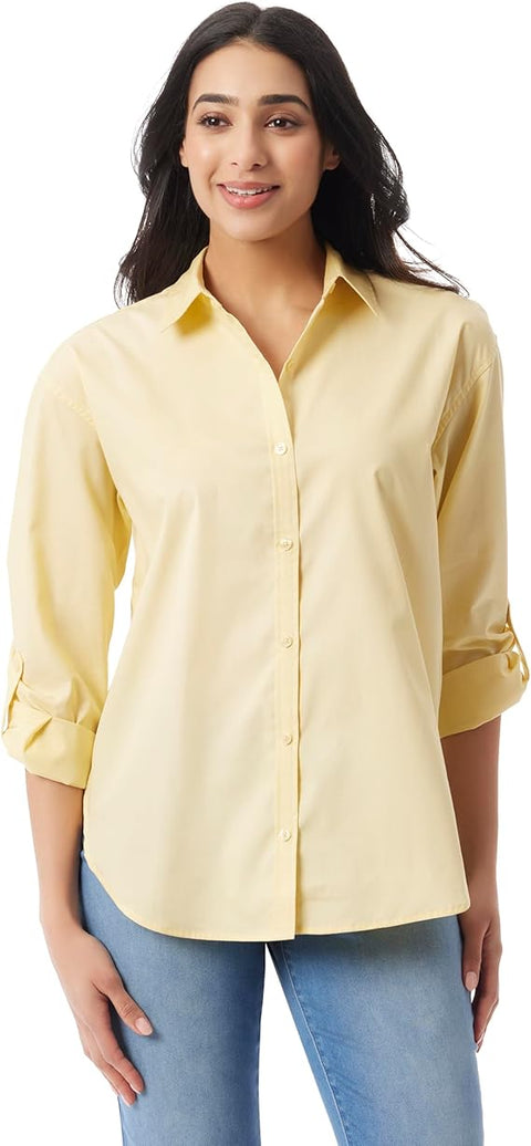 Gloria Vanderbilt Women's Button Down Roll-tab Sleeves Shirt | Gloria Vanderbilt In Lebanon