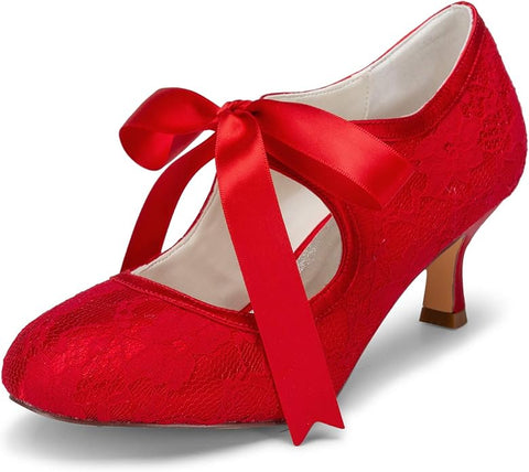 JiaJia Women's Red Heels | JiaJia In Lebanon
