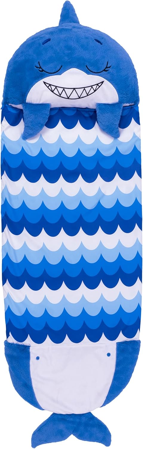 Happy Nappers Blue Shark Super Soft  & Warm Sleeping Bag with Pillow | Happy Nappers In Lebanon