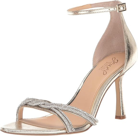 Jewel Badgley Mischka Women's Gold Vani Heeled Sandal | Jewel Badgley Mischka In Lebanon