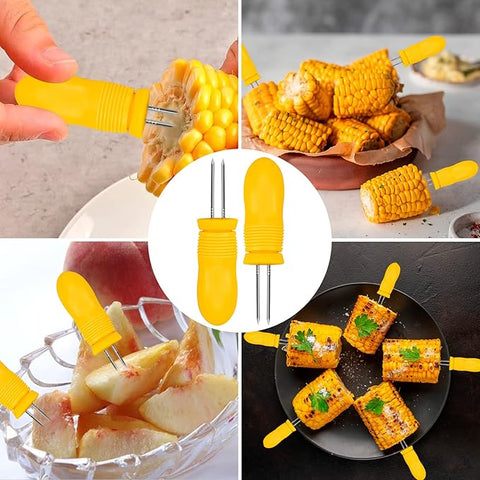 Jes Collection Yellow Corn On The Cob Holder 6pcs | Jes Collection In Lebanon