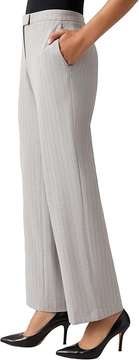 Kasper Women's Grey Fly Front Extend Tab Trouser | Kasper In Lebanon