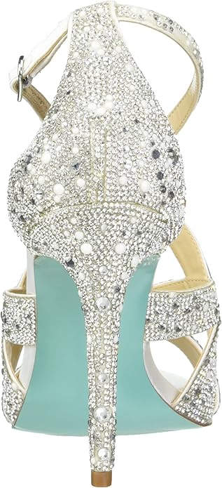 Betsey Johnson Women's Silver Sb-miles Heeled Sandal | Betsey Johnson In Lebanon