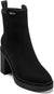 DKNY Women's Black Telsi Slip on Heeled Bootie