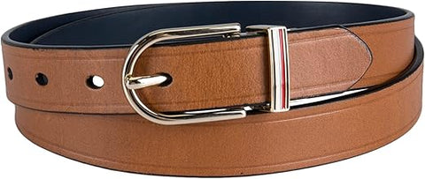 Tommy Hilfiger Women's Navy & Brown Two-in-One Reversible Slim Width Dress Casual Leather Belt | Tommy Hilfiger In Lebanon