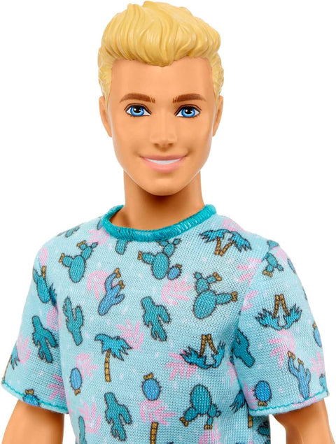 Barbie Fashionistas Ken Fashion Doll with Blonde Hair Wearing Removable Blue Cactus Tee|Barbie In Lebanon