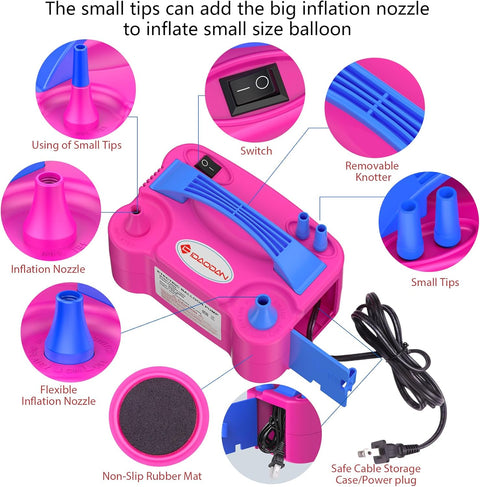 ID IDAODAN Pink/Blue Electric Balloon Pump | ID IDAODAN In Lebanon
