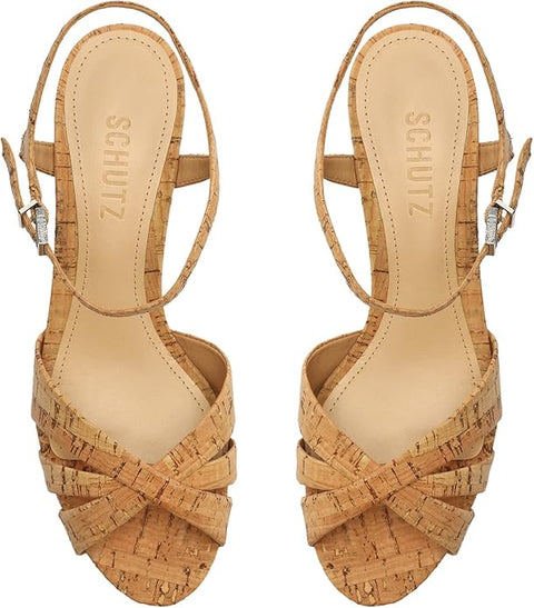 Schutz Women's Beige  Keefa Heeled Sandal  | Schutz in Lebanon