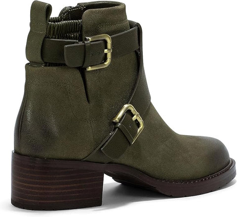 NYDJ Women's Khaki Green Parvani Heeled Ankled Boot | NYDJ in Lebanon