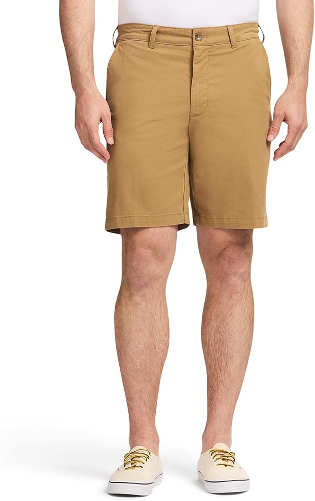 Izod Men's Tan Saltwater Flat Front Chino Short | Izod In Lebanon