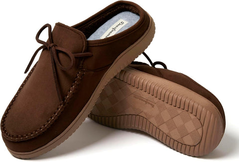 Dearfoams Men's Brown Fowler Moc Toe Clog Indoor Outdoor Supportive House Slipper |Dearfoams In Lebanon