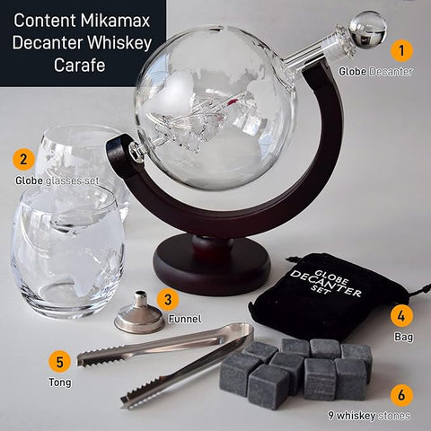 Geschenke Whiskey Serving Bottle Glass Karafe Globe Shape | Geschenke In Lebanon