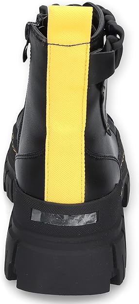 Dockers By Gerli Women's Black & Yellow Lace-up Boot | Dockers By Gerli In Lebanon