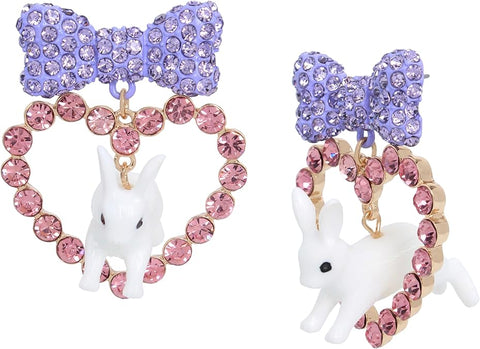 Betsey Johnson Women's Bunny Heart Drop Earring | Betsey Johnson in Lebanon