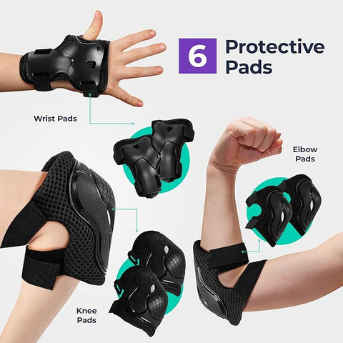 Niftii Wrist Pads Protective Gear Set Of 6 In  Adjustable Wrist Guards For Skating | Niftii In Lebanon