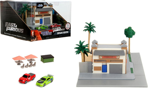 Jada Fast & Furious Toretto's Market & Cafe Nanoscene & 2 1.65" Die-cast Cars|Jada In Lebanon