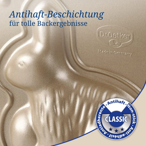 Dr. Oetker Baking Mold with Golden Easter Rabbit Design 600 ml | Dr. Oetker In Lebanon