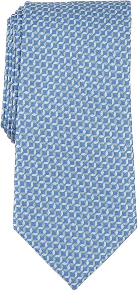 Perry Ellis Portfolio Men's Green and Blue Haine Mini Chevron Tie | Perry Ellis Portfolio In Lebanon