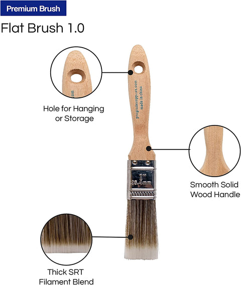 Pro Grade - Paint Brushes - 5 EA - Paint Brush Set قم بزيارة متجر Pro Grade AM155