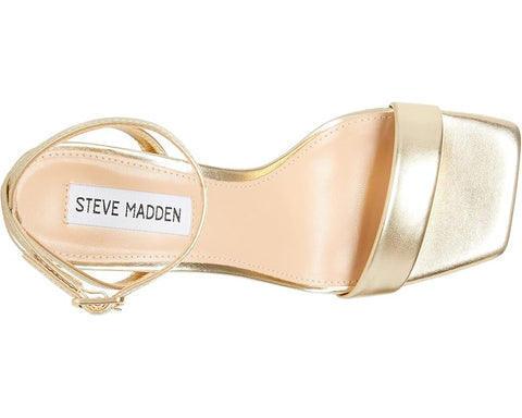 Steve Madden Women's Gold Synthetic Luxe Heeled Sandal |Steve Madden In Lebanon