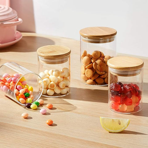 SD Home Glass Jars With Bamboo Lid Food Airtight Storage Set 12PCS | SD Home In Lebanon