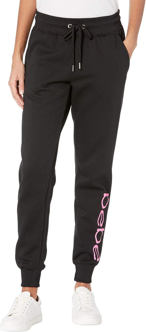 Bebe Women's Black Foil Logo Jogger | Bebe In Lebanon