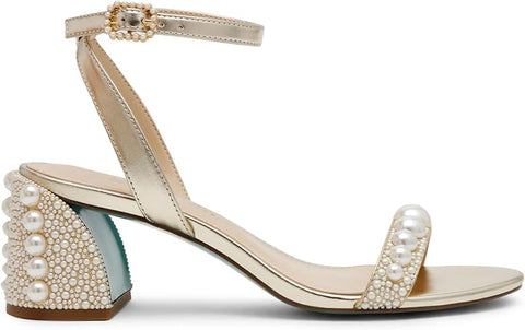 Betsey Johnson Women's Gold Sb-Tina Heeled Sandal | Betsey Johnson In Lebanon