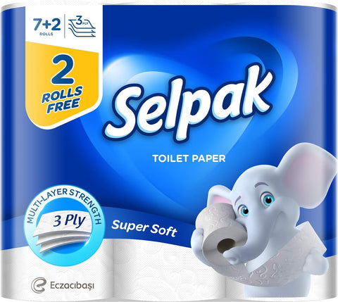 Selpak 3 Ply Toilet Paper 7+2 Rolls 140 Sheets | Selpak In Lebanon