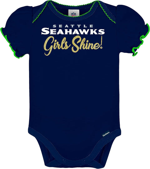 Gerber NFL Seattle Seahawks Baby-Girl 3 Pack Bodysuit | Gerber  In Lebanon