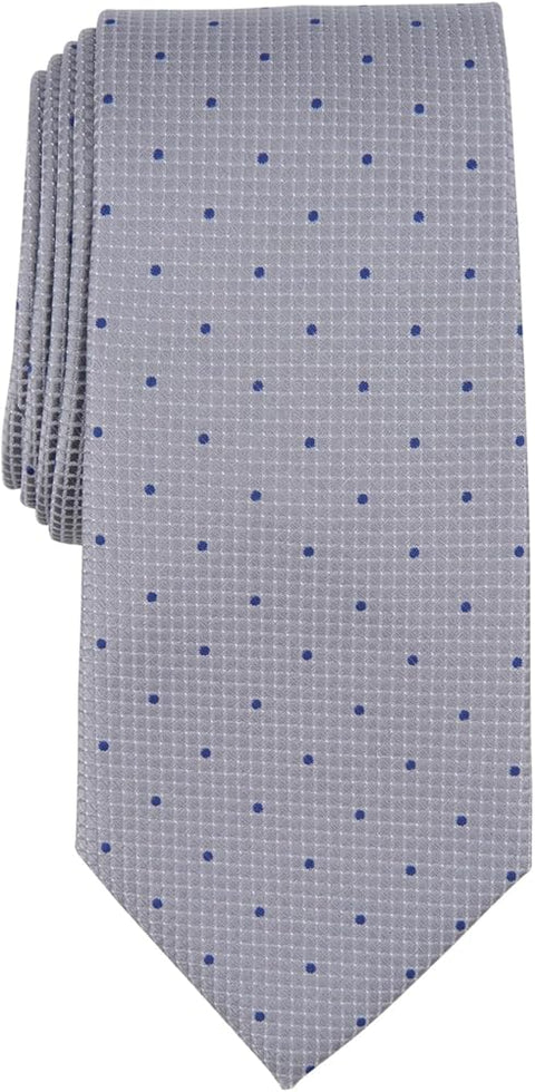 Club Room Men's Light Gray Florence Dot Tie ABL311