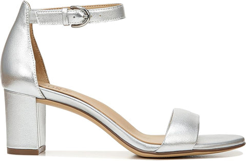Naturalizer Women's Silver Vera Ankle Strap Dress Sandals | Naturalizer In Lebanon