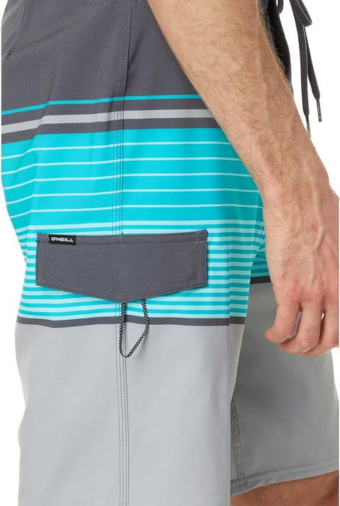 O'Neill Men's Graphite Inch Lennox Stripe Boardshorts Quick Dry Swim Trunks Short | O'Neill  in Lebanon