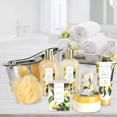 Spa Luxetique Women's Vanilla Spa Gift Set 8pcs | Spa Luxetique In Lebanon