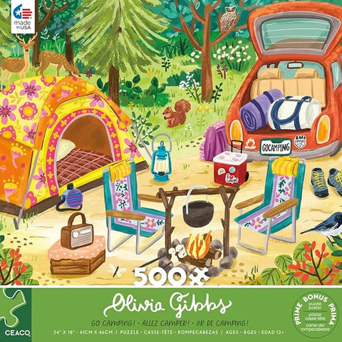 Ceaco Olivia Gibbs Go Camping Jigsaw Puzzle 500pcs | Ceaco In Lebanon