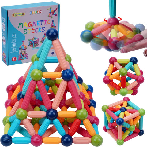 Couomoxa 74pcs Steam Magnetic Construction Toy |Couomoxa In Lebanon
