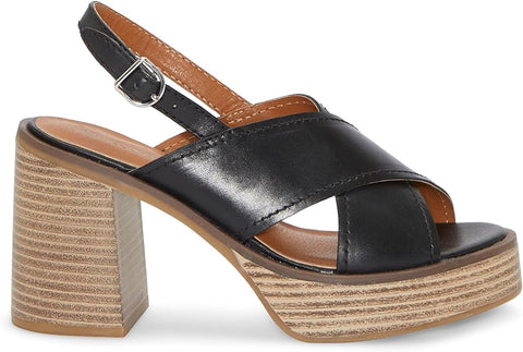 Lucky Brand Women's Black Delmie Slingback Stack Sandal's ACS1340