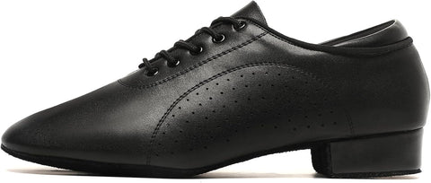 Sogebo Men's Black Ballroom Dance Latin Salsa Breathable Leather Shoe |Sogebo In Lebanon