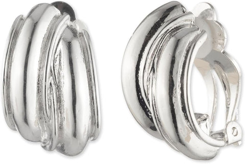 Anne Klein Women's Silver Tone EZ Comfort Clip Earring |Anne Klein In Lebanon